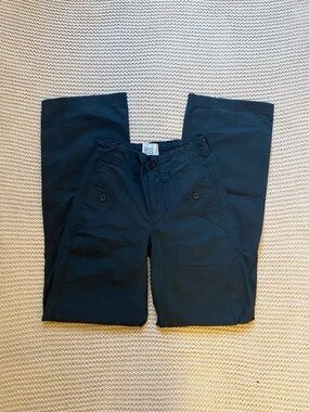 ✰ black cargo pants mid rise wide legged ✰